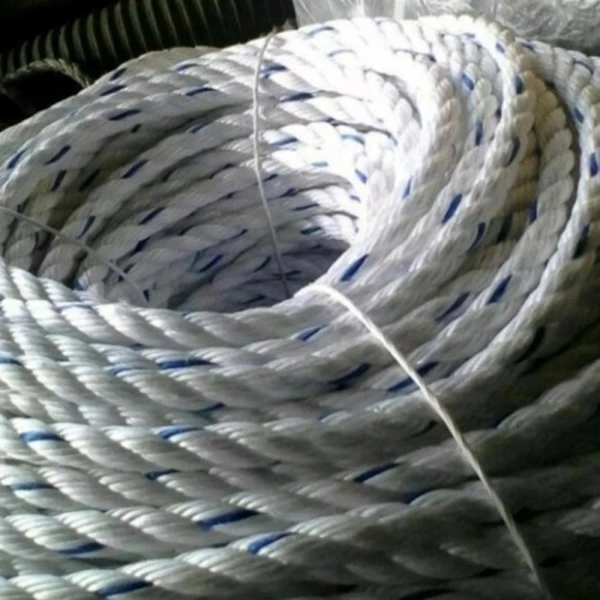 PP 8mm Blue Spot White Nylon Mine Rope (@1 Roll ) 