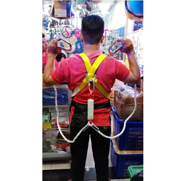 Full Body Harness With Absorber Double Lanyard Big Hook