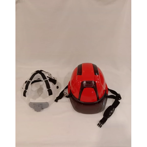 Helm ABS Leopard Warrna Putih Merah kuning biru