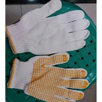 Yellow Rubber Spot Safety Gloves 