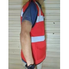 Safety drill vest 2 red pockets  2