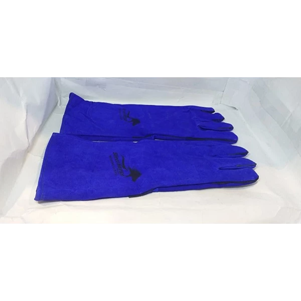 Sarung tangan Safety Las Kulit Biru
