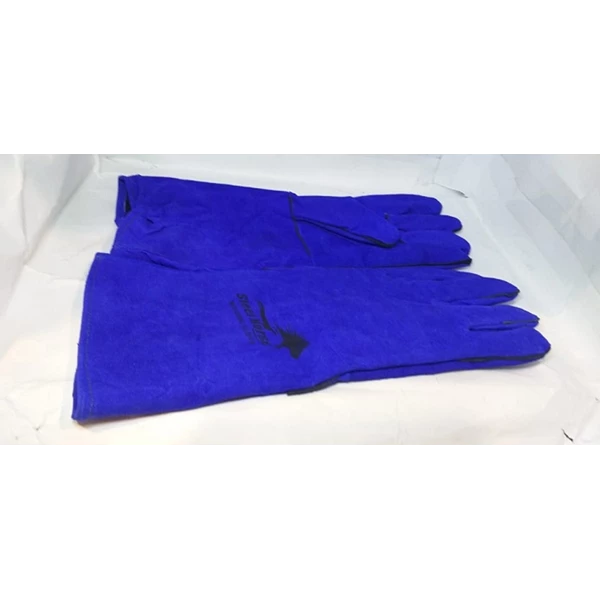 Sarung tangan Safety Las Kulit Biru