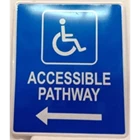 Accessible Pathway Warning Sign 50x60  1