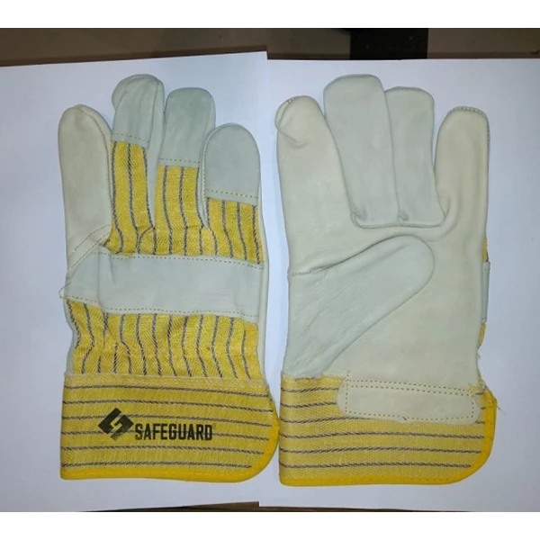 Yellow Leather Safeguard Brand Gloves 