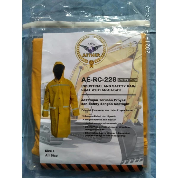 AETHER AE-RC-228 Yellow Coat Raincoat