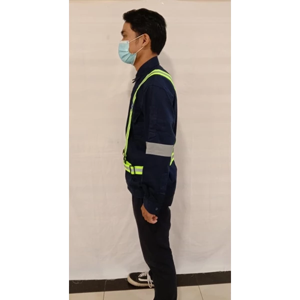 Green Rubber  V Safety Vest 