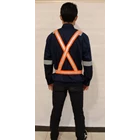 Orange Color Rubber V Safety Vest  4