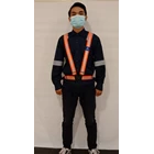 Orange Color Rubber V Safety Vest  1