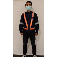 Orange Color Rubber V Safety Vest 