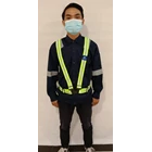 Green Color Rubber V Safety Vest  1